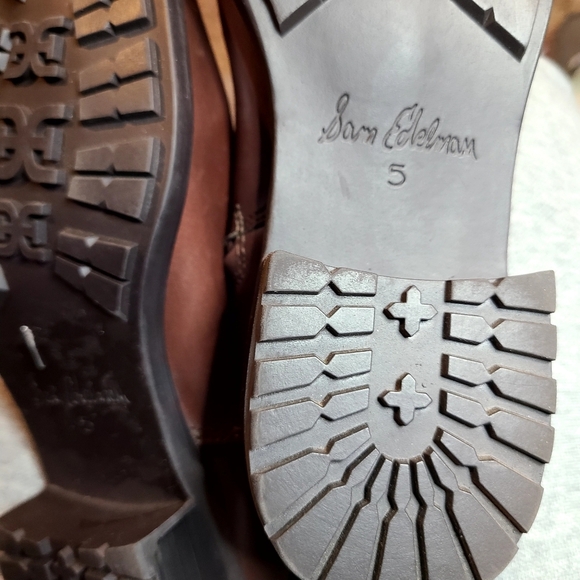 Sam Edelman Drina Brown Leather Knee High Rounded Toe  Riding Boots Sz 5  New - Picture 9 of 9